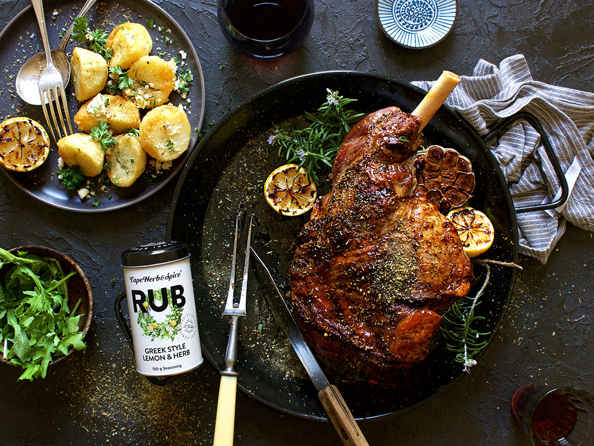 Greek Leg of  Lamb with Lemony Roast Potatoes